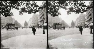 Paris. Straßenszene auf dem Boulevard Haussmann