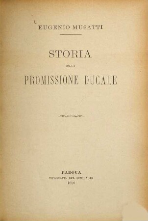 Storia della promissione ducale