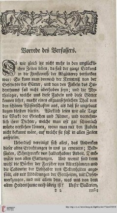 Vorrede des Verfassers