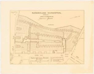 Bebauungsplan für die Kleinsiedlung Berlin-Johannisthal: Lageplan Vorschlag I 1:2000