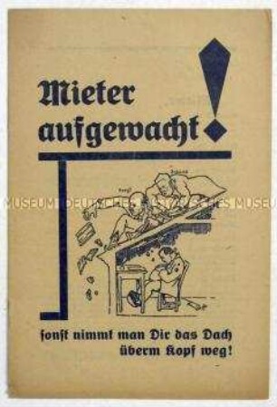 Sozialdemokratische Propagandaschrift zum Mietrecht