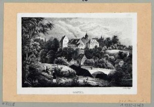Schloss Lohmen über der Wesenitz in der Sächsischen Schweiz von Westen