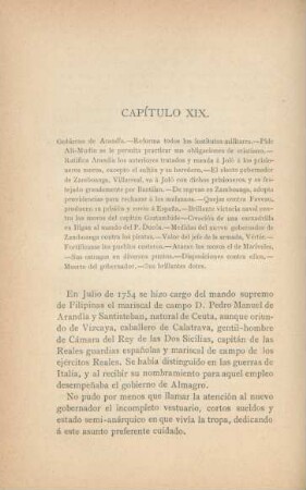 Capítulo XIX. Gobierno de Arandía ...