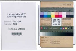 Entnazifizierung Wilhelm Heinrichs , geb. 25.02.1900 (Maler)
