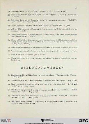 Beeldhouwwerken (Nr. 489-507)