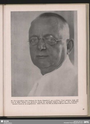 Ein Chirurgenbildnis Herr Professor Dr. Brühn, Düsseldorf
