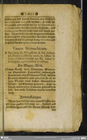 Vinum Stomachicum