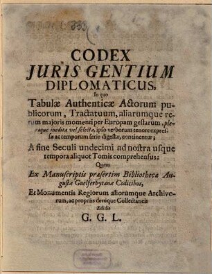 Codex iuris gentium diplomaticus