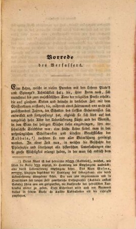 Die Kabbala oder die Religions-Philosophie der Hebräer : Mit einer Abbildung