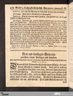 Sechs und fünffzigste Gespräch, am zwey u. zwanzigsten Sonntag nach Trinitatis.