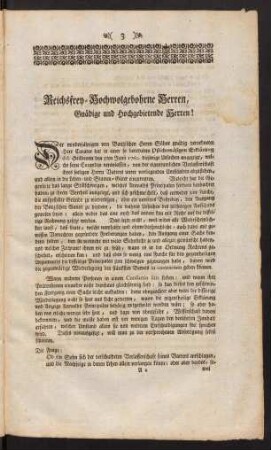 3-24, Reichsfrey-Hochwohlgebohrne Herren, Gnädige und Hochgebietende Herren!