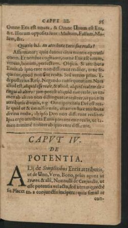 Caput IV. De Potentia.
