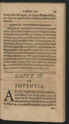 Caput IV. De Potentia.
