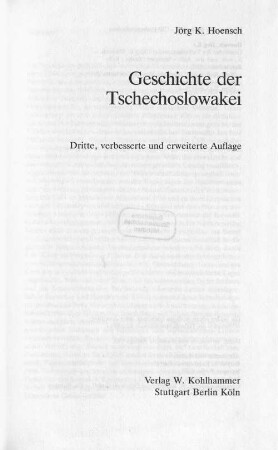 Geschichte der Tschechoslowakei