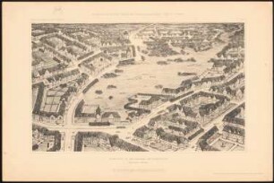 Wettbewerb Groß-Berlin 1910 Kleinwohnungssiedlung: Perspektivische Ansicht (aus: Wettbewerb Groß-Berlin 1910. Die preisgekrönten Entwürfe mit Erläuterungsberichten, 1911)