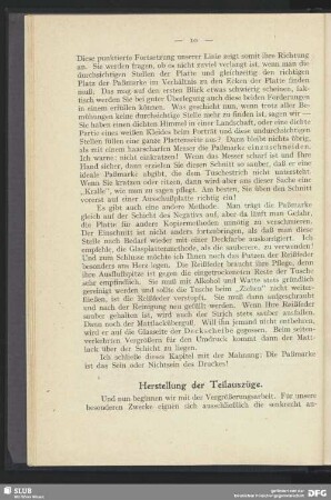 Herstellung der Teilauszüge