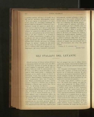 Gli Italiani Del Levante.
