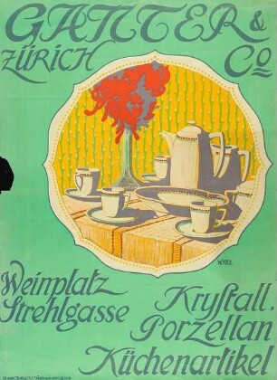 Ganter & Co. Zürich - Krystall, Porzellan, Küchenartikel