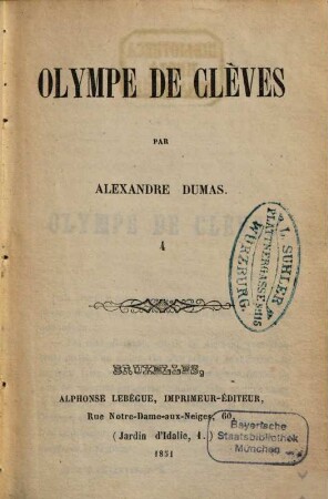 Olympe de Clèves. 4