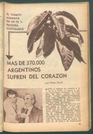 Más de 370000 argentinos sufren del corazón : El tabaco aumenta en un 75% nuestra mortalidad