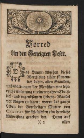 Vorred An den Geneigten Leser.