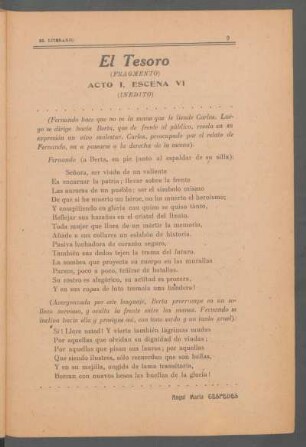 El tesoro : (Fragmento) - (Inédito) - Acto I, Escena VI