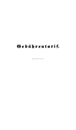 Gebührentarif