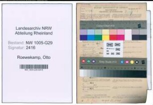 Entnazifizierung Otto Roewekamp , geb. 13.04.1901 (Bahnsekretaer)