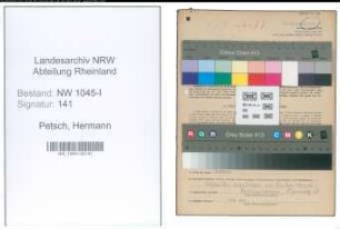 Entnazifizierung Hermann Petsch , geb. 06.09.1879 (Ingenieur)