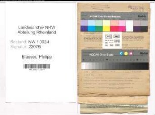 Entnazifizierung Philipp Blaeser, geb. 13.02.1887 (Kaufm.Angestellter)