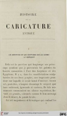 I: Les assyriens et les égyptiens ont-ils connu le comique ?