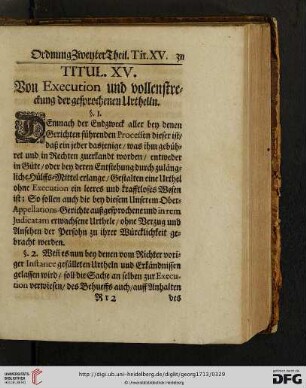 Titul. XV.