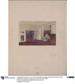 St. Louis, Sommersitz eines Kunstfreundes auf der internationalen Ausstellung, Teezimmer, Raum 23, Perspektive von Norden