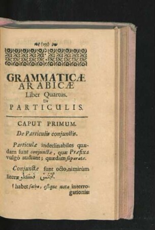 Liber Quartus. De Particulis.