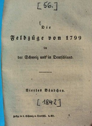 Die Feldzüge von 1799 in der Schweiz und in Deutschland, 4