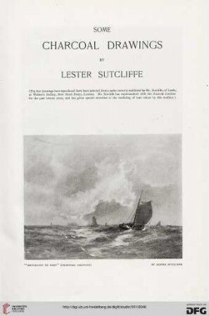 51: Some charcoal drawings by Lester Sutcliffe