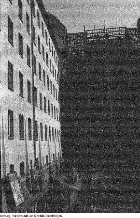 Dresden, Südvorstadt, Münchner Platz 3. Umbau des Landgerichts zur Lehrstätte der Technischen Hochschule Dresden (ab 1961: Technische Universität Dresden (TUD)), 1959/60