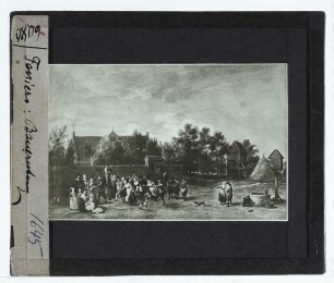 Teniers (David d.J.), Bauern tanzen vor einem Landhaus (Royal Collection RCIN 405326)