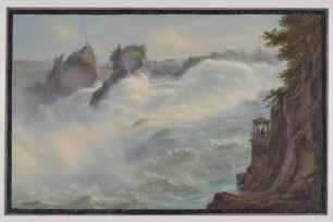 Der Rheinfall von Schaffhausen, von Tischetz gesehen