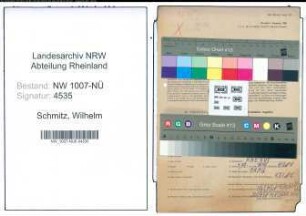 Entnazifizierung Wilhelm Schmitz , geb. 14.04.1908 (Arbeiter)