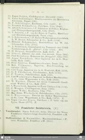 VII. Frankfurter Bezirksverein.