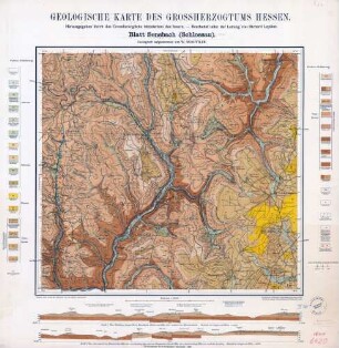 [6420] Sensbach (Schlossau), Geologische Karte des Grossherzogtums Hessen