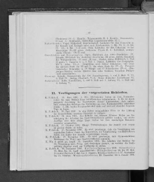 II. Verfügungen der vorgesetzten Behörden.