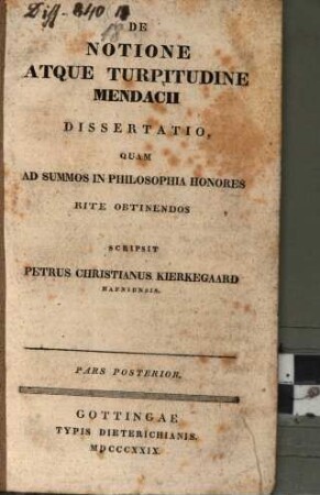 De notione atque turpitudine mendacii dissertatio, Pars posterior