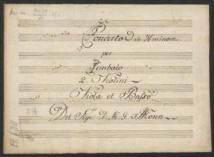Konzerte; cemb, strings; h-Moll; DTÖ 39 125