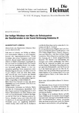 Nr. 11/12 - 92. Jahrgang - Neumünster, November/Dezember 1985