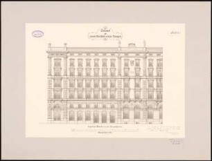 Gasthaus 1. Ranges: Fassade zur Hauptstraße 1:100