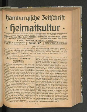 4. Jahrgang. Januar 1912.