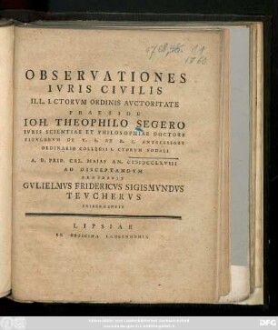 Observationes Ivris Civilis