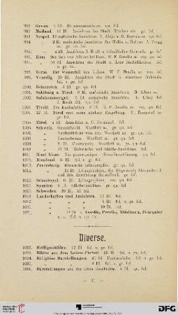 Diverse (Nr. 1022 - 1091)